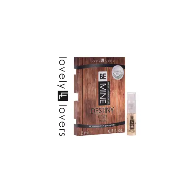 Lovely Lovers - Be Mine Destiny Parfum Man 2ml. Intrygujące perfumy dla mężczyzn, intensywne nuty skóry i drewna z ciepłą słodyczą soczystej pomarańczy