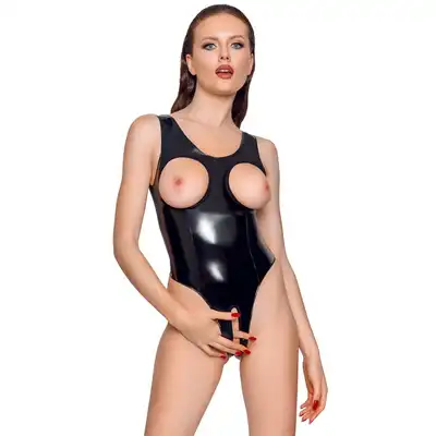 Black Level - Vinyl Body L. Winylowe body w rozmiarze L, kusząca prowokacja od góry do dołu