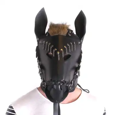 O-Products - Unique Leather Horse Head Mask. Niesamowita, realistyczna maska konia.