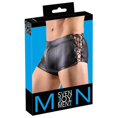 Svenjoyment - CN Men`s Pants M. Zmysłowe bokserki z matowym wykończeniem i erotycznym zamkiem błyskawicznym.