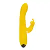 Rimba Toys - Malmö Vibrator Yellow USB. Żółty wibrator z króliczkiem. Stymulacja punktu G, łechtaczki oraz ruch posuwisty. 
