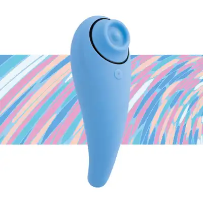 FeelzToys - FemmeGasm Tapping &amp; Tickling Vibrator Blue. Stymulujący wibrator z funkcją tapandtickle