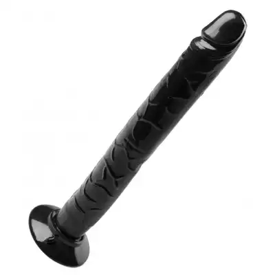 XR Brands - The Tower of Pleasure Huge Dildo. Ogromne czarne dildo z przyssawką, stabilna i solidna konstrukcja, mega stymulacja