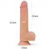 LoveToy - 8.5" Nature Cock Rotating. Silikonowy wibrator z rotacją i podgrzewaniem – 5 trybów wibracji, wodoodporny, z podstawą ssącą