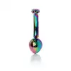 Bseries -  Jewellery Multicolour Curved Plug L. Ekskluzywny korek analny o anatomicznym kształcie i luksusowym wykończeniu, idealny dla osób szukających intensywnej stymulacji