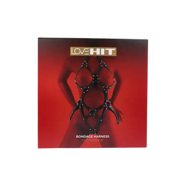Virgite - Woman Bondage Body Harness Mod. 2 Black. Kobiecy harness z wegańskiej skóry prosto z Hiszpanii!