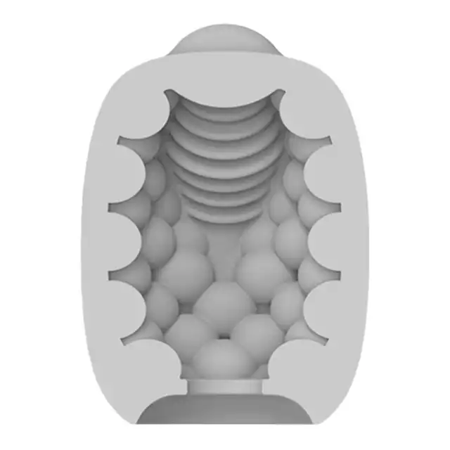 VIBEGGS - Blow Misty Vibrating Masturbation Sleeve. Wibrujący rękaw do masturbacji z miękkimi i zmysłowymi okrągłymi kształtami