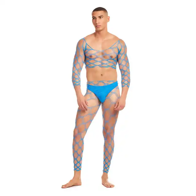 René Rofé - Rainbow Party Future Mode 3 Pcs Set Blue, L/XL. Wyjątkowy zestaw w kolorze niebieskim, który podkreśli twoją indywidualność