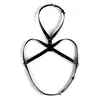 Virgite - Woman Breast Harness Mod. 1 Black. Odważny, elegancki harness na biust z wegańskiej skóry, który łączy wyjątkowy design z komfortem