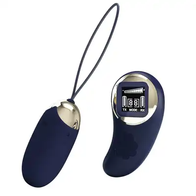 Pretty Love - Mina Blue Egg. Zdalnie sterowane wibrujące jajeczko o gładkiej konstrukcji z 10 trybami wibracji