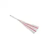 Sportsheets - Peaches `n CreaMe Stripe Flogger. Pudrowo różowy bat o skórzanym wykończeniu, figlarna przyjemność