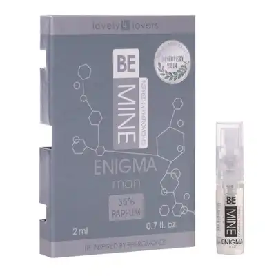 Lovely Lovers - Be MIne Enigma Parfum Man 2ml. Intrygujące perfumy męskie z feromonami, z eleganckimi nutami drzewno-ziołowymi i kwiatowo-owocową świeżością