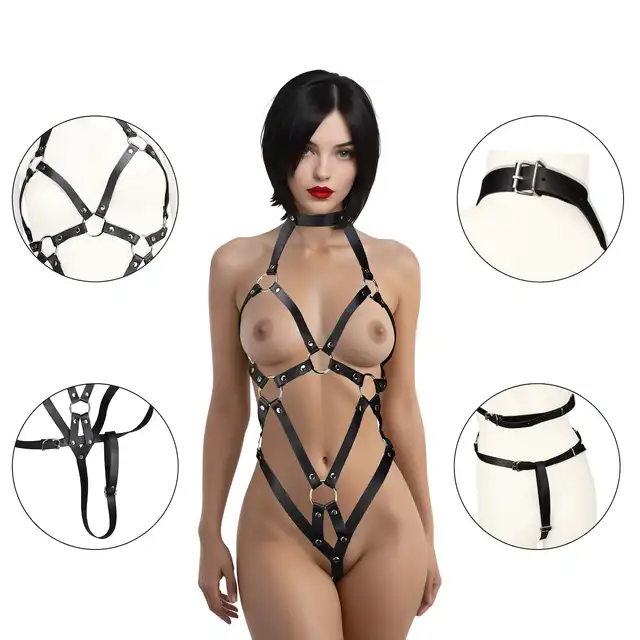 Erospace - Wild Play Harness Set. Damska regulowana uprząż, podkreśl swoją zmysłowość