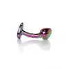 Bseries - Jewellery Multicolour Curved Plug S. Ekskluzywny, anatomicznie wyprofilowany korek analny z metalu, wzbogacony o elegancki design i możliwość personalizacji doznań