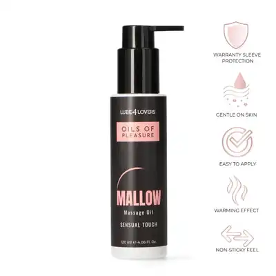 Lube4Lovers - Oils of Pleasure Marshmallow Massage Oil 120 ml. Słodki olejek do masażu Marshmallow z efektem rozgrzewającym