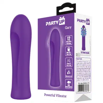 Party Up – Gary. Mini wibrator bullet, dyskretny rozmiar, maksymalna moc doznań w uroczym fioltowym kolorze