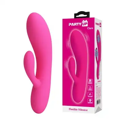Party Up – Clare. Wibrator króliczek z 30 funkcjami wibracji dla podwójnej stymulacji i intensywnej przyjemności
