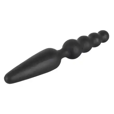 NMC – Buttplug Ass-Jacker. Dwustronna czarna, silikonowa zatyczka analna.