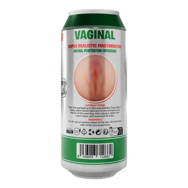 Silexd - Beer Masturbator Vagina II. Realistyczny masturbator ukryty w puszce piwa dla dyskretnej i intensywnej przyjemności.