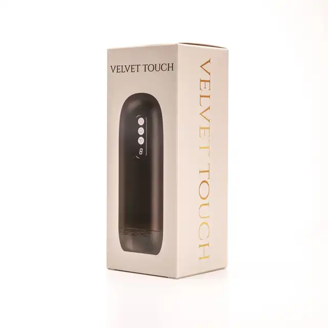 Velvet Touch – Masturbator z Wibracją i Ssaniem Cyberskóra Ładowany USB Czarny. Realistyczne doznania dzięki zaawansowanej technologii wibracji i ssania