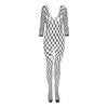 Christine - Fishnet Catsuit Safia. Czarny bodystocking z otwartym kroczem. Odważna propozycja, która zachwyci nie tylko Ciebie!