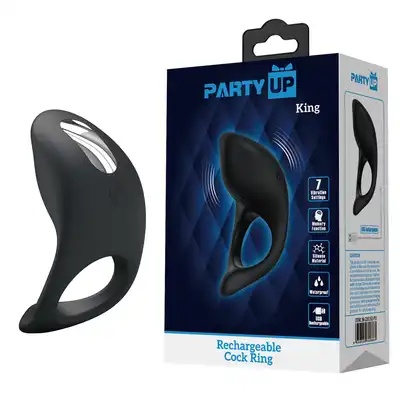 Party Up - King. Silikonowy pierścień erekcyjny, mocniejsza erekcja i intensywniejsze orgazmy
