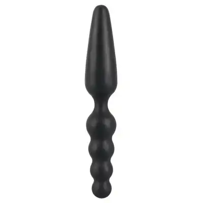 NMC – Buttplug Ass-Jacker. Dwustronna czarna, silikonowa zatyczka analna.