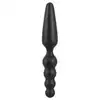 NMC – Buttplug Ass-Jacker. Dwustronna czarna, silikonowa zatyczka analna.