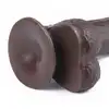 LoveToy - Dildo 7'' Sliding Skin Dual Layer Dong Black. Realistyczny penis z technologią podwójnej gęstości i ruchomą skórą dla maksymalnie naturalnych doznań.