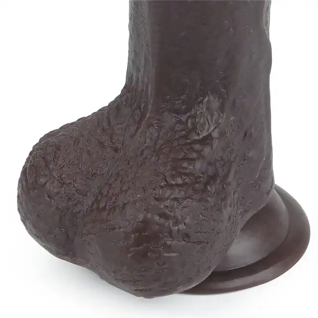 LoveToy - Dildo 7'' Sliding Skin Dual Layer Dong Black. Realistyczny penis z technologią podwójnej gęstości i ruchomą skórą dla maksymalnie naturalnych doznań.
