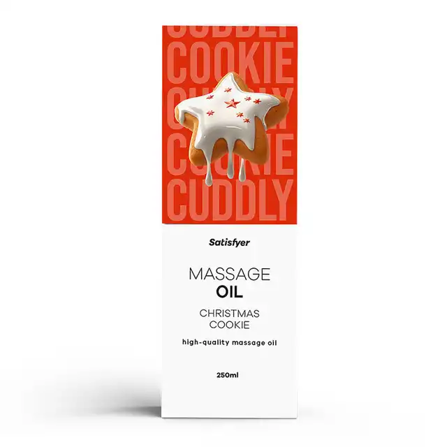 Satisfyer - Christmas Cookie High-Quality Massage Oil. Naturalny, olejek do masażu o zapachu ciasteczek świątecznych