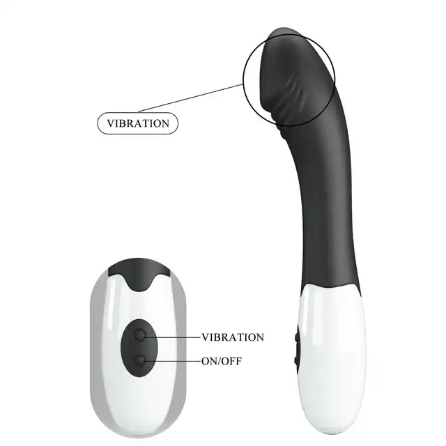 Pretty Love – Elemental Black. Klasyczny, prosty wibrator z 30 programami (14 cm), w nowym czarnym kolorze.