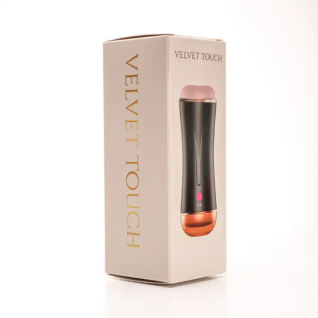 Velvet Touch - Masturbator z Wibracją Dwustronny Wagina i Anus. Realistyczny gadżet z cyberskóry z 7 trybami wibracji i magnetycznym ładowaniem USB
