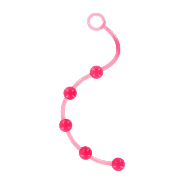 Seven Creations - Jumbo Jelly Pleasure Beads Rosa. Miękkie, żelowe koraliki analne dla intensywnych doznań