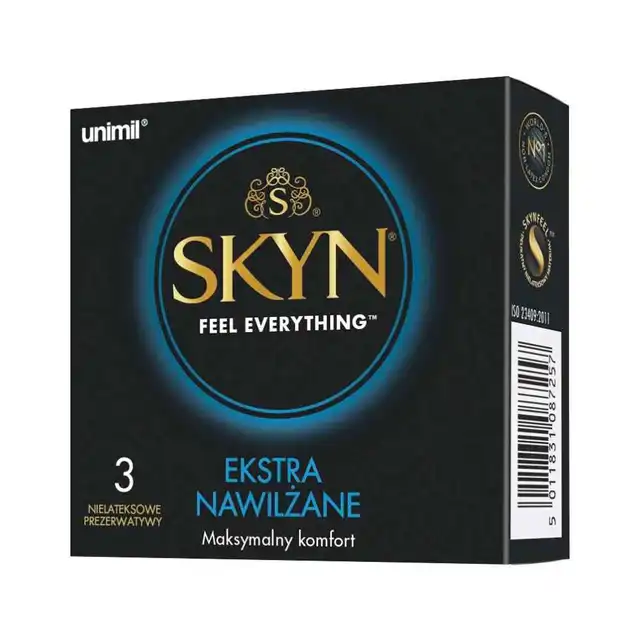 SKYN - Elite Extra Lube 3szt. Prezerwatywy bez lateksu z dodatkowym nawilżeniem