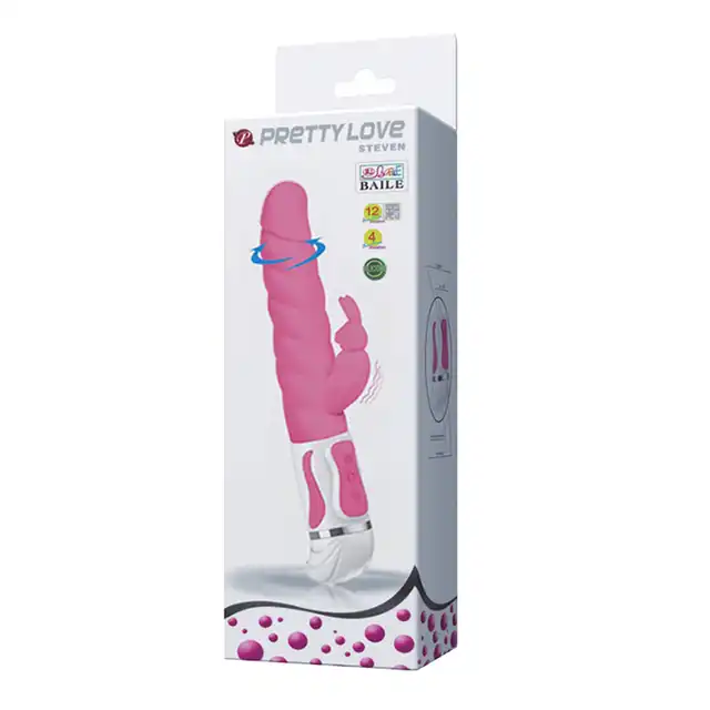 Pretty Love – Steven Rabbit Vibrator.  Wibrator króliczek, który łączy intensywną penetrację z pełną stymulacją łechtaczki i punktu G.