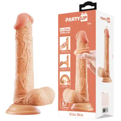 Party Up - Tim. Potężne, realistyczne dildo zaprojektowane z myślą o tych, którzy pragną autentycznych i mocnych wrażeń