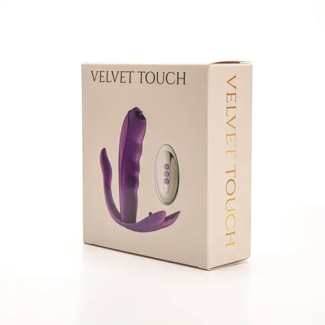 Velvet Touch - Stymulator Łechtaczki Fioletowy. Bezprzewodowy wibrator z funkcją lizania i podgrzewania dla intensywnych doznań.