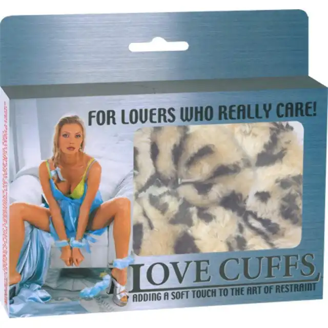 Dream Toy - Leopard Love Cuff. Metalowe kajdanki z futerkiem w panterkę