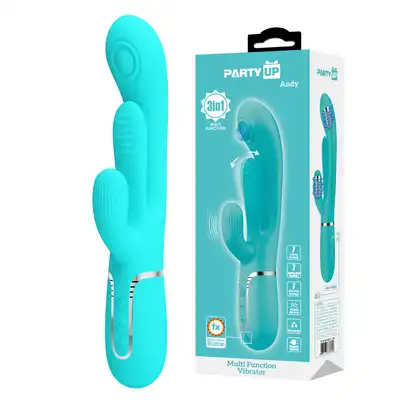 Party Up - Andy. Wibrator króliczek z języczkiem i 7 trybami wibracji dla wielowymiarowej rozkoszy