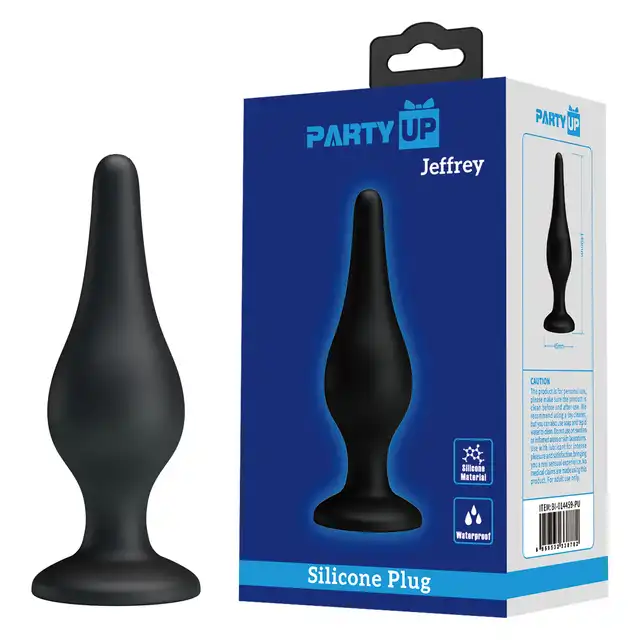Party Up – Jeffrey. Silikonowy korek analny z przyssawką dla intensywnej, bezpiecznej stymulacji