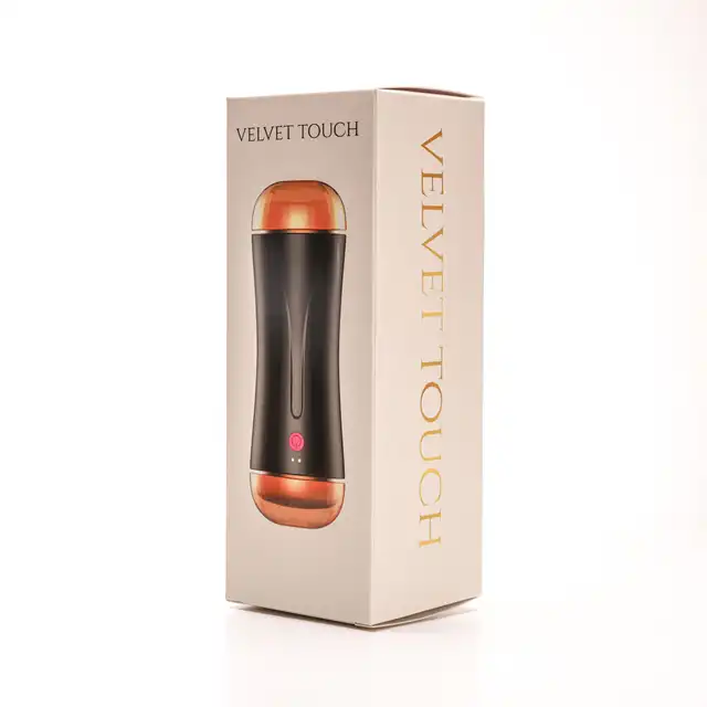 Velvet Touch - Masturbator z Wibracją Dwustronny Wagina i Anus. Realistyczny gadżet z cyberskóry z 7 trybami wibracji i magnetycznym ładowaniem USB
