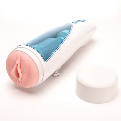 Velvet Touch – Masturbator z Wibracją i Ssaniem Wagina Cyberskóra Ładowany USB Biały. Zaawansowany masturbator z funkcją pchania, wiru i wibracji dla niezrównanych doznań