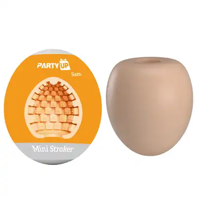 Party Up – Sam. Miękki masturbator prążkowany, realistyczna stymulacja i pełna kontrola nad przyjemnością