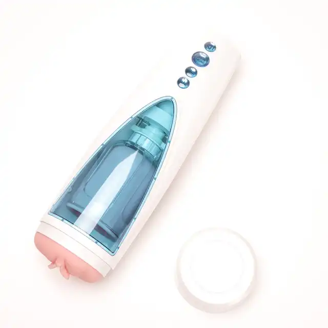 Velvet Touch – Masturbator z Wibracją i Ssaniem Wagina Cyberskóra Ładowany USB Biały. Zaawansowany masturbator z funkcją pchania, wiru i wibracji dla niezrównanych doznań