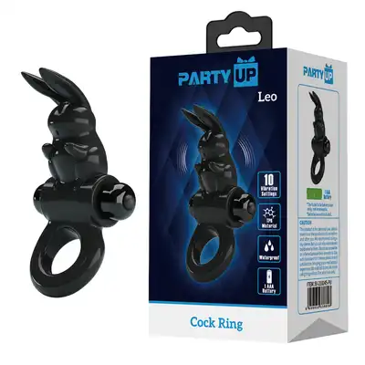 Party Up – Leo. Wibrujący pierścień króliczek, mocniejsza erekcja i podwójna przyjemność dla par