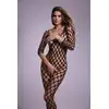 Christine - Fishnet Catsuit Safia. Czarny bodystocking z otwartym kroczem. Odważna propozycja, która zachwyci nie tylko Ciebie!