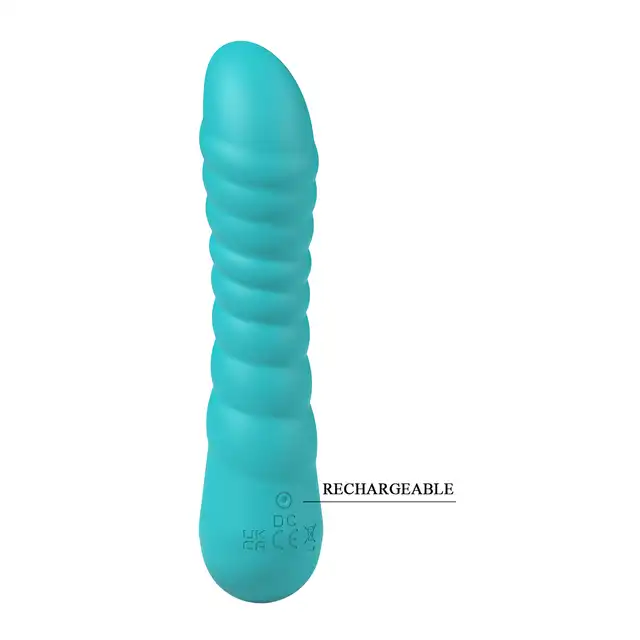 Party Up – Jaylei Blue. Żebrowany wibrator o miękkim dotyku, subtelność, moc i zmysłowy design
