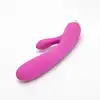 Velvet Touch – Wibrator Silikonowy Typ Króliczek Ładowany USB Fioletowy. Elegancki wibrator z funkcją magnetycznego uderzenia i podwójną stymulacją dla intensywnych doznań