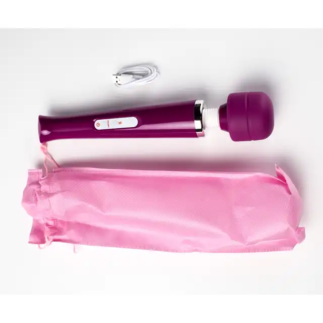 Simple Pleasure – Masażer Kulowy Magiczna Różdżka. Bezprzewodowy masażer AV Wand z 10 trybami wibracji i elastyczną głowicą 360°